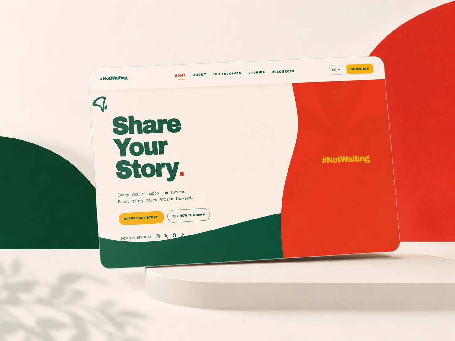 The #NotWaiting campaign website designed and built by Solis Digital