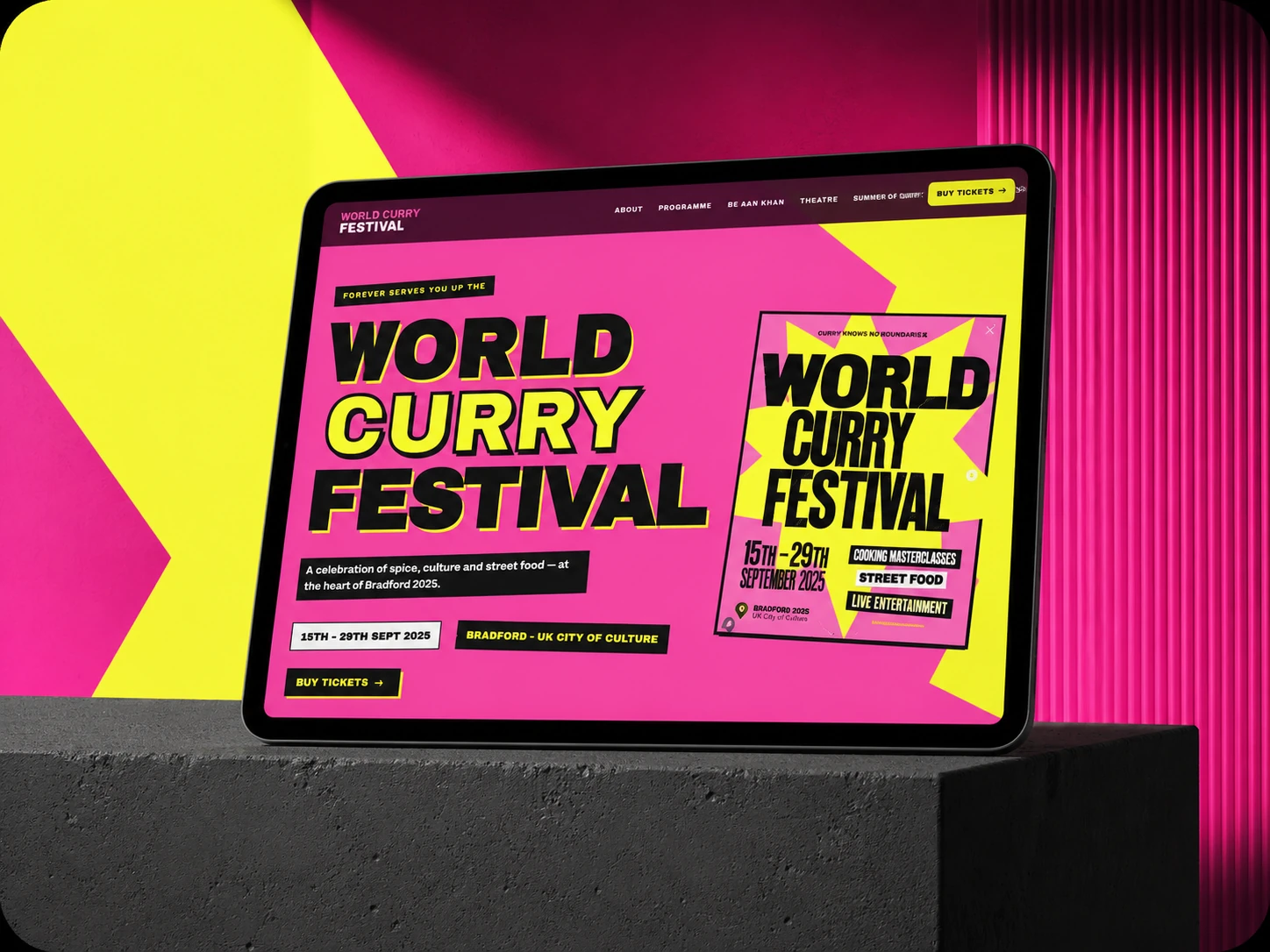 The World Curry Festival website designed and built by Solis Digital